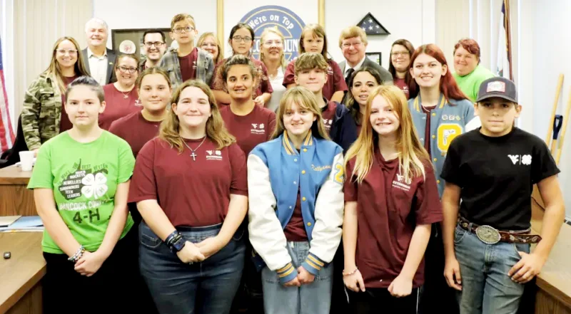 Commissioners recognize growth of 4-H in Hancock County